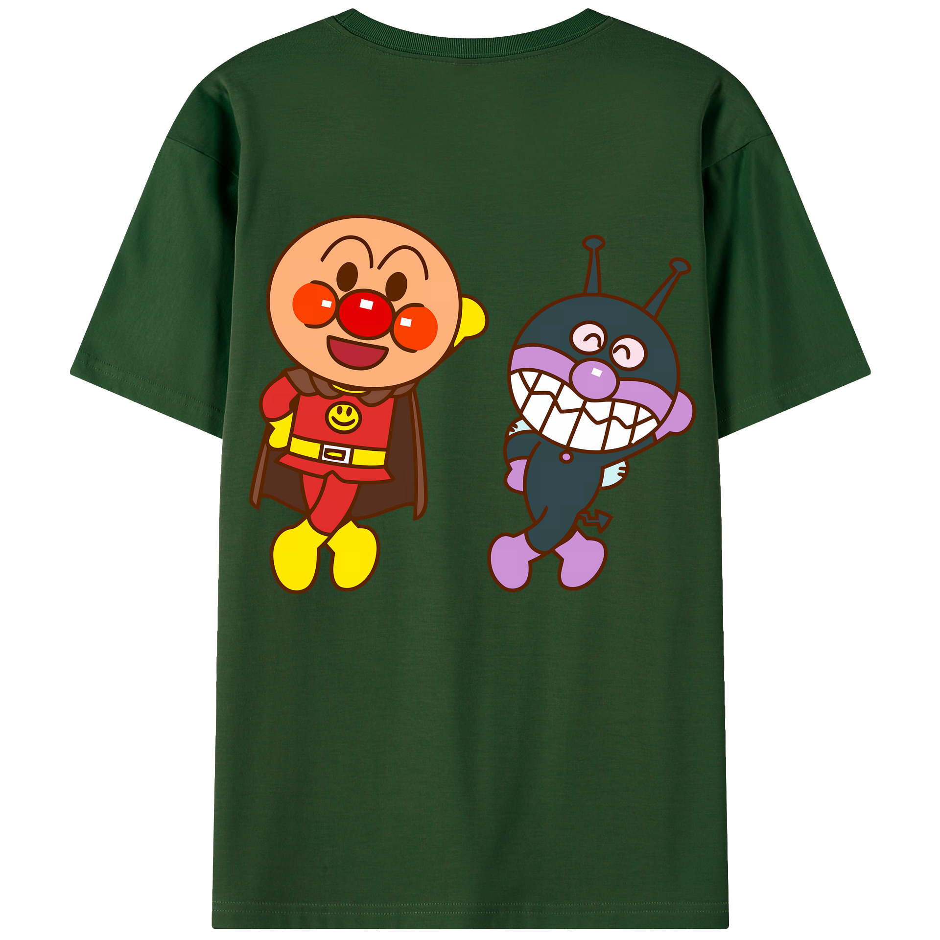 （画像用） アンパンマン Anpanman 綿100％半袖Tシャツ（背面プリント）